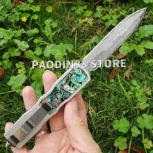 Straigh Knife Abalone Scara Damascus Tanto Blade Dual Action Tactical Rescue Pocket Fixed Blade Knife Fishing EDC Survival Tool 2024 - buy cheap