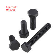2/5PCS M8 M10  Fine Thread Hex Screws  High Strength Fine Teeth External Hexagon Screw Bolts DIN933/Grade 8.8 2024 - buy cheap