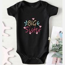 Regalos para Baby Shower, ropa para recién nacido, Pelele de manga larga con estampado de Hermana Grande para bebés, mono de invierno para niños, ropa para bebés 2024 - compra barato