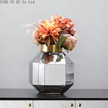 Light Luxury Geometric Mirror Transparent Glass Vase Decoration Nordic Table Flower Arrangement and Dried Flower Decoration 2024 - buy cheap