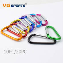 10pc 20pcs Outdoor Snap Carabiner D-Ring Key Chain Clip Hiking Camping Water Bottle Buckle Travel Kit EDC Climbing Accessories 2024 - buy cheap