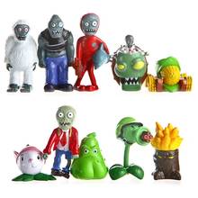 Figuras de acción de PVC de PVZ vs Zombies, muñecos coleccionables de 3-8cm, Plants 2, Plants & Zombies, 10 unids/lote 2024 - compra barato