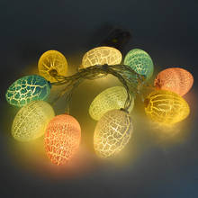 Juego de 10 unids/set de luces LED con forma de conejo y huevos de Pascua, adorno colgante para fiesta de Pascua, suministros de decoración para el hogar, juguetes para niños 2024 - compra barato