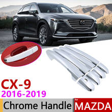Для Mazda CX-9 CX9 CX 9 TC MK2 2016 ~ 2019 хром внешняя дверная ручка крышка наклейки на автомобиль отделка набор из 4 дверей 2017 2018 2024 - купить недорого