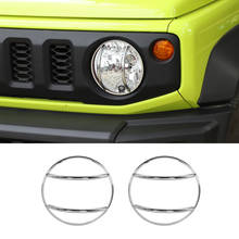 For Suzuki Jimny 2019+ 2Pcs Car Front Light Lamp Decoration Cover Trim Styling Exterior Auto Moldings 2024 - buy cheap