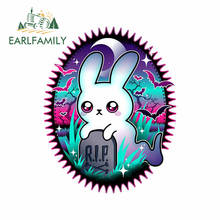 EARLFAMILY 13cm x 10.2cm for Spooky Bunny Ghost RV VAN Car Stickers Cartoon Trunk Decal Occlusion Scratch Waterproof Decoration 2024 - buy cheap