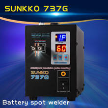 SUNKKO-soldador por puntos de batería 737G, máquina de soldadura por puntos de luz LED de 1.5kw para paquete de batería 18650, soldadores de precisión por puntos, nuevo 2024 - compra barato
