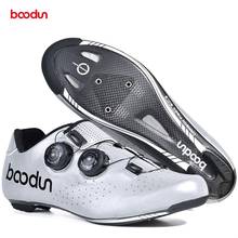 Boodun cycling shoes road bike carbon self locking bicycle shoes ultralight Anti-skid bicycle riding Racing road bike shoes Men 2024 - buy cheap