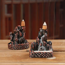 Home Decor Resin Incense Holder Artificial Mountain Waterfall Backflow Incense Burner 2024 - buy cheap