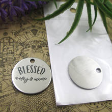 Dijes de acero inoxidable "BLESSED WIFEY AND MAMA", 5 estilos para elegir, dijes DIY para collar y pulseras, 10 Uds. 2024 - compra barato