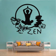 Creative Zen Meditation Yoga Wall Stickers Vinyl For Yoga Enlightenment Home Decor Yoga Studio Decals Removable Mural CN102 2024 - buy cheap