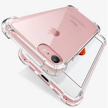 Роскошный Ударопрочный силиконовый чехол для телефона iPhone 7 8 6 6S Plus 7 Plus 8 Plus XS Max XR 11, прозрачный защитный чехол-накладка 2024 - купить недорого