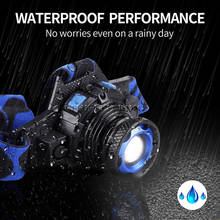 5000 lumens led headlamp xml t6 Headlights Lantern 3 mode waterproof torch head lamp Build-in 18650 Rechargeable Battery Newest 2024 - buy cheap