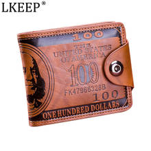 Fashion Dollar Pattern Card Holder Men Wallets Cash Clutch Pocket Wallet Fashion Short PU Leather Wallet Coin Purse  2 Colors 2024 - buy cheap