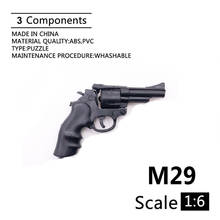 1:6 M29 Revolver Gun Model For 12" Action Figure Plastic Black Soldier Weapon Accessory 2024 - buy cheap
