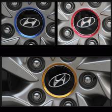 Anillo de decoración para el cubo de la rueda del coche, accesorios de pegatinas para Hyundai Tucson Solaris I30 Creta Ix35 I40 IX20, 4 Uds. 2024 - compra barato