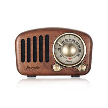 Vintage Radio Retro Bluetooth Speaker - Walnut Wooden Fm Radio, Strong Bass Enhancement, Loud Volume, Bluetooth 4.2 Aux Tf Car 2024 - buy cheap