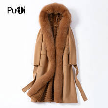 Pudi Women Winter Real Fur Coat Jacket Rex Rabbit Fur Liner Fox Fur Collar 2020 Ins Hot Lady Female Overcoat Trench Parka Z19132 2024 - buy cheap