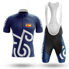 Conjunto de ropa de ciclismo para hombre, Jersey transpirable con almohadilla de gel 20D, pantalones cortos de triatlón, equipo de España, 2021 2024 - compra barato