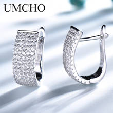 UMCHO Solid 925 Sterling Silver Clip Earrings Luxury Earrings For Women Anniversary Wedding Party Gift Fine Jewelry 2024 - buy cheap