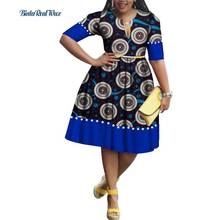 Casual Bazin Riche Imitation Pearls Patchwork Draped Dress African Print Dresses for Women Traditional African Clothing WY1718 2024 - buy cheap
