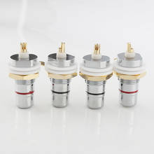 Hifi Audio 4PCS Rhodium+Gold Plated  RCA Socket Phono Chassis Female HIFI AMP 2024 - buy cheap