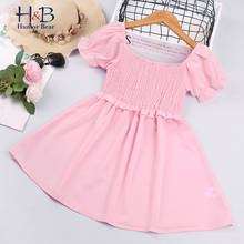 Humor Bear Girls Dress NEW Summer short sleeve  solid color  Sweet Princess Party Dress Fashion Toddler Kids Clothes 2024 - buy cheap