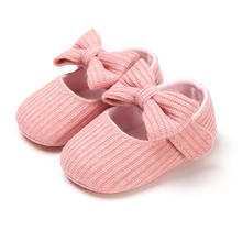 Детская обувь, осенняя мягкая обувь для маленьких девочек, нескользящая модная обувь с бантом, мягкая удобная подошва 2024 - купить недорого