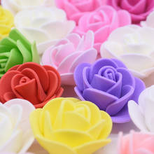Cabeças de rosas artificiais de espuma, mini urso de pelúcia para decoração de dia dos namorados, casamento, 500 peças 2024 - compre barato
