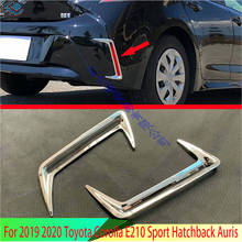 Refletor traseiro cromado para 2019 toyota corolla e210 sport hatch auris abs luz de neblina guarnição 2024 - compre barato