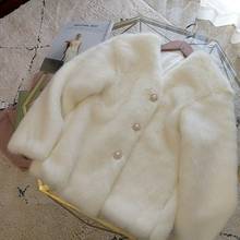 MESHARE White Faux Fox Fur Coat Women Winter Plush Little Fairy Fur Coat 2024 - buy cheap