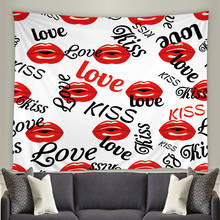 Tapiz de tela para decoración de boda, tapiz de pared Hippie, Boho, Love Rose, colgante de pared, regalo del Día de San Valentín, alfombra de colchón para dormitorio 2024 - compra barato