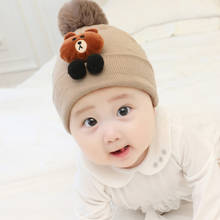 Baby Hat Newborn Cute Warm Winter Autumn Cap Knitted Wool Hemming Hats Soft Spring Cotton Beanies for 0-24 Months Baby Hat 2024 - buy cheap