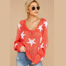 Loose Star Print Sexy Fashion Sweater Casual New Style Sweater Woman Winter 2019 Four Colors Winter Clothes Women 2024 - buy cheap