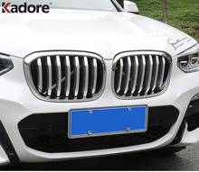 Para BMW X3 2018 2019 ABS mate parrillas delanteras cubiertas de molduras pegatinas para Exterior de estilismo de coche accesorios de decoración 2024 - compra barato