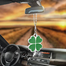Car Pendant Beautiful Lucky Clover Ornaments Charms Rearview Mirror Decoration Hanging Auto Decor Cars Accessories Styling Gifts 2024 - buy cheap