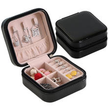 Organizador de joyas de viaje, Mini cajas de joyería para mujer, anillos, pendientes, collares, caja de joyería de viaje 2024 - compra barato