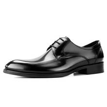 Top Brand Men Pointed Toe Oxford Shoes Business Genuine Leather Dress Shoes Retro Quality Wedding Party Footwear Plus Size 45 2024 - buy cheap