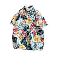 Verão dos homens camisas hawaii moda tropical harajuku areia praia esportes meia manga hip hop streetwear casual camisas extravagantes 2024 - compre barato