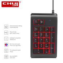 CHYI-teclado numérico de retroiluminación portátil, Mini teclado LCD Digital ultrafino, ergonómico, resistente al agua, para PC, portátil y portátil 2024 - compra barato