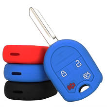 Bilchave 4 кнопки силиконовый резиновый чехол для дистанционного ключа от машины чехол Брелок для Ford Focus Taurus Escape Explorer край Mustang держатель 2024 - купить недорого
