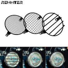 6.5" Motorcycle Side Mount Headlight Round Retro Grill Cover Mask Headlamps Protector Cover Cafe Racer For Harley Bobber Chopper 2024 - buy cheap