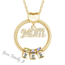 AurolaCo MOM Necklace Gold Mother's Day Gift Custom Name Necklace Letter Pendant Necklace Baby Feet Birthday Gift 2024 - buy cheap