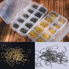 500 Pcs Fish Jig Hooks with Hole Fishing Hook Tackle Box Carbon Steel Fishhook Storage Containers Winter Fishing Tackle Goods 2024 - buy cheap