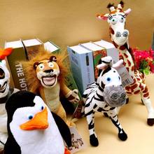 Wholesale 6 pcs/lot Madagascar Plush Toys Lion Giraffe Penguin Zebra Hippo Monkey Children's Gift Kids Toys 2024 - buy cheap