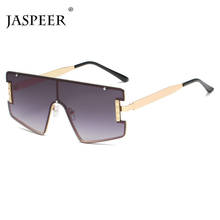 JASPEER New Oversized Sunglasses Women One Piece Steampunk Sun Glasses Men UV400 Gradient Shades Eyewear Gafas de sol 2024 - buy cheap