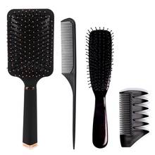 Peine de nailon para masaje del cuero cabelludo, herramientas de peinado para salón de peluquería, 4 Uds. 2024 - compra barato
