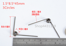 5Pcs/lot 1.5*8.5*45mm*3circles Spring  Steel Small Torsion Spring Hardware DIY 90degree 2024 - buy cheap