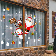 Merry Christmas Decoration for Home 2022 Wall Window Sticker Ornaments Garland New Year Festoon Christmas Decoration 2023 Tree 2024 - buy cheap