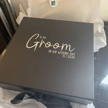 personalised Groom gift box,Real Foil  gift for groom from bride on our wedding day,custom  luxury  gift box for husband to be 2024 - buy cheap